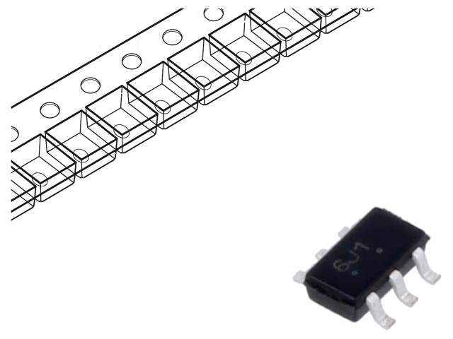 Diode: TVS netwerk; 6,2÷7,2V; 24A; 350W; gezamenlijke anode; TSOP6 Diode: TVS netwerk; 6,2÷7,2V; 24A; 350W; gezamenlijke anode; TSOP6